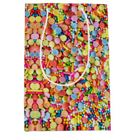 Sacola Para Presentes Média Candy Sprinkles Confetti Jimmies
