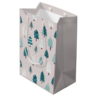 Sacola Para Presentes Média Caneca de Natal Escandinava Fofa