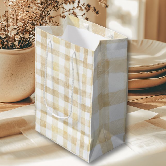 Sacola Para Presentes Média Cannoli Bebe Neutro Bege Chá de Bebê Italiano (Criador carregado)