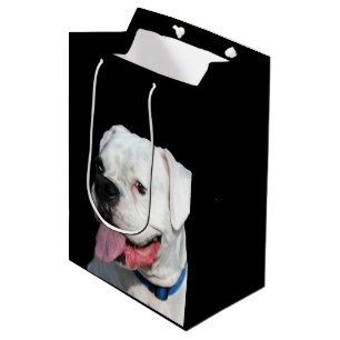 Sacola Para Presentes Média Cão branco do pugilista