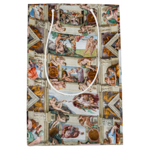 Sacola Para Presentes Média Capela Sistina Michelangelo - Vaticano, Roma, Itá