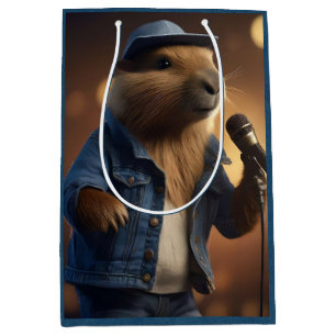 Sacola Para Presentes Média "Capivara Cowboy: Serenata no Oeste Selvagem"