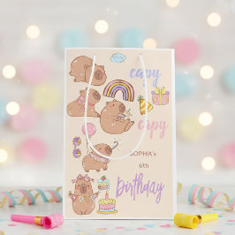 Sacola Para Presentes Média Capy capy birthday