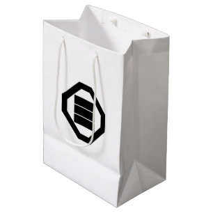 Sacola Para Presentes Média Caracteres Kanji para três na bandeja