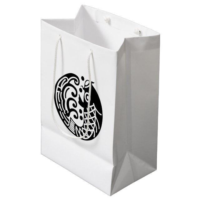 Sacola Para Presentes Média Carpa e onda (Frente inclinada)