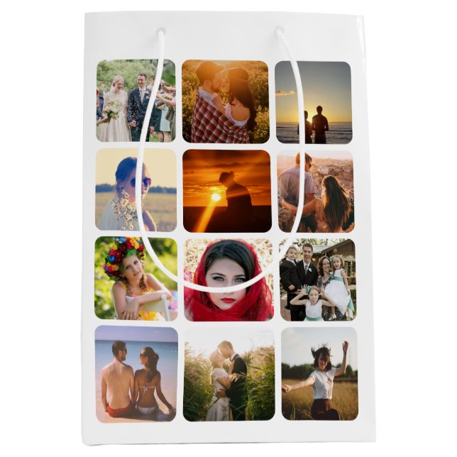 Sacola Para Presentes Média Carregar bolsa de presente de mídia de foto (Frente)