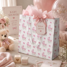 Carrinho de Bebê Rosa & Arco de Água-marinha
