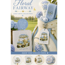 Carrinho de Golfe Floral Hydrangea Mãe Golfista