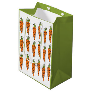 Sacola Para Presentes Média Carrot Veggie, Partido da Comida Saudável