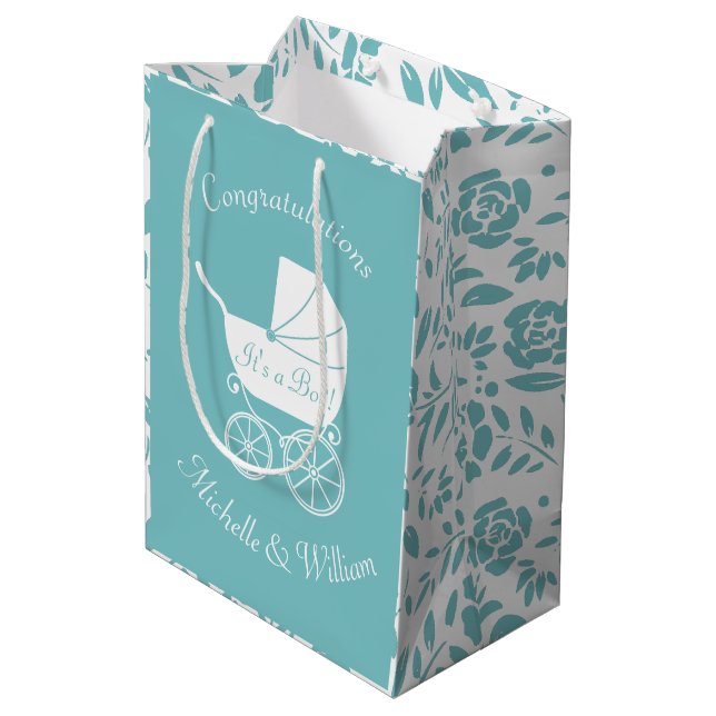 Sacola Para Presentes Média Carruagem Vintage (Verso inclinado)