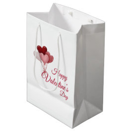 Sacola Para Presentes Média Cartão de Amor de São Valentim | Romântico para El