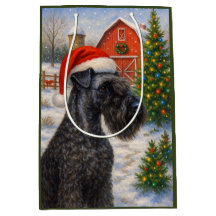 Cartão de Natal do Kerry Blue Terrier
