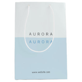 Sacola Para Presentes Média Cartão de Visita Empresarial Azul Tom e Tom Minima