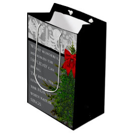 Sacola Para Presentes Média Cartão HOLIDAY 5x7