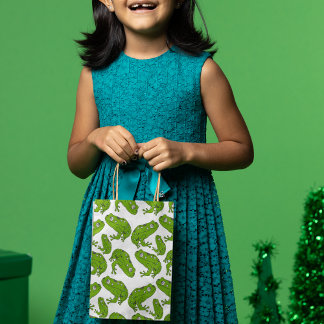 Sacola Para Presentes Média Cartoon de Sapo Verde