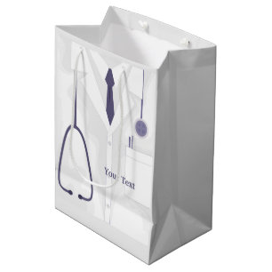 Sacola Para Presentes Média Casaco do Laboratório Médico Personalizado