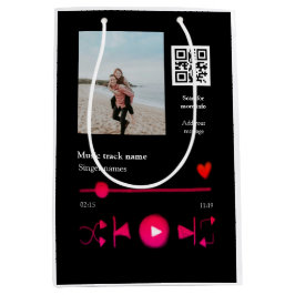 Sacola Para Presentes Média Casal personalizado do player de música