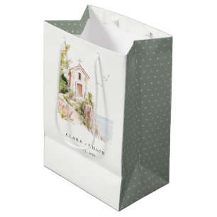 Sacola Para Presentes Média Casamento da Igreja Católica Simples Costeira