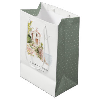 Sacola Para Presentes Média Casamento da Igreja Católica Simples Costeira
