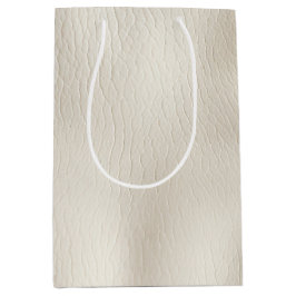 Sacola Para Presentes Média Casamento de Couro Artificial Creme Branco  