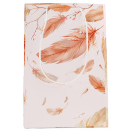 Sacola Para Presentes Média Casamento de Jardim Boho Feenas