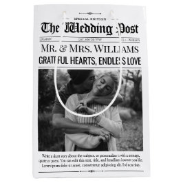 Sacola Para Presentes Média Casamento Favorito Bolsas Casamento Jornal Dossiê