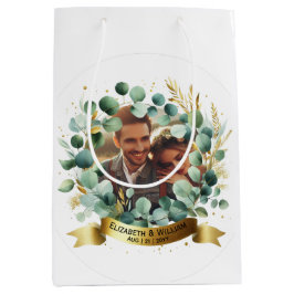 Sacola Para Presentes Média Casamento FOTO Obrigado Eucalyptus deixa presente