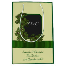 Casamento personalizado de shamrock irlandês verde
