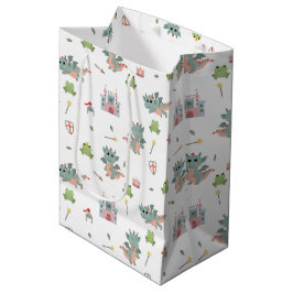 Sacola Para Presentes Média Castelo Medieval Dragon Knights Fairytale