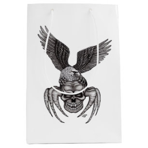 Sacola Para Presentes Média Caveira-aranha com águia