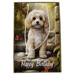 Sacola Para Presentes Média Cavoodle/Cavapoo Personalizado