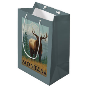 Sacola Para Presentes Média Cena de MontanaElk