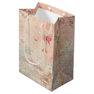 Sacola Para Presentes Média Cenário Sereno de Flor de Cerejeira Rosa (3)
