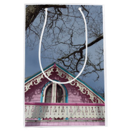 Sacola Para Presentes Média Céu Dramático de Algodão Rosa - Vineyard de Martha