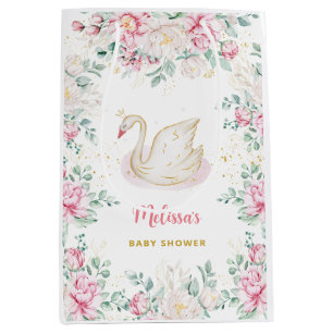 Sacola Para Presentes Média Chá de Bebê Princesa Cisne