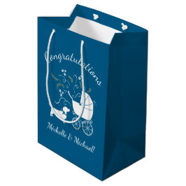 Sacola Para Presentes Média Chá de fraldas de Cachshund Wiener