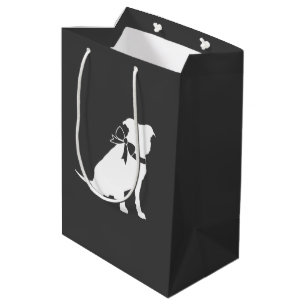 Sacola Para Presentes Média Chá de fraldas De Cães Touro Neutro