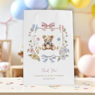 Sacola Para Presentes Média Chá de fraldas De Urso De Pé Suave Obrigado Saco