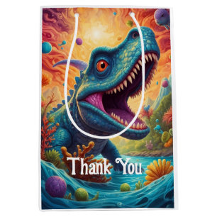 Sacola Para Presentes Média Chá de fraldas Dino-Mite