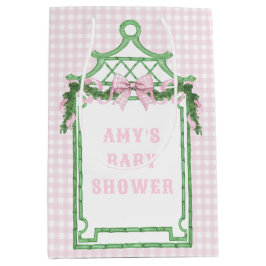 Sacola Para Presentes Média Chá de fraldas Pagoda Chinoiserie de Natal