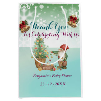 Sacola Para Presentes Média Chá de fraldas Pine Star Personalizado