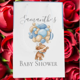 Sacola Para Presentes Média Chá de fraldas Ursinho Bprecoce Aguarde