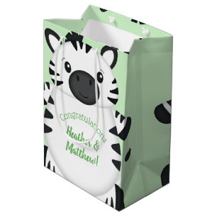 Sacola Para Presentes Média Chá de fraldas Zebra
