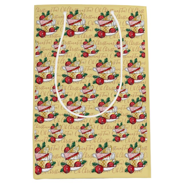 Sacola Para Presentes Média Chá de Natal! (Frente)