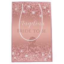 Chá de Noiva Elegante Rosa Dourado Luxuoso Brilho