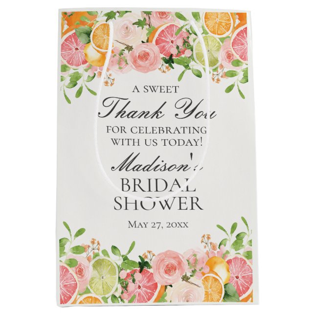 Sacola Para Presentes Média Chá de panela de compressão principal da pasta Cit (Frente)