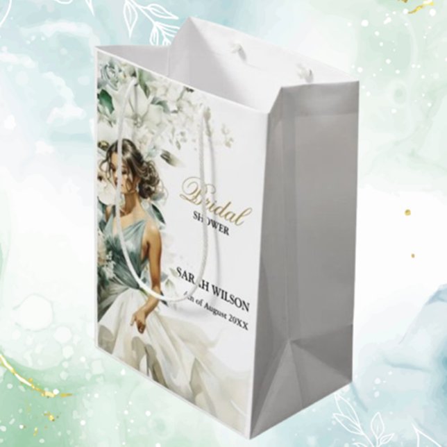 Sacola Para Presentes Média Chá de panela Eucalyptus Vermelhos (Making Your Special Day)