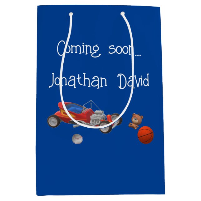 Sacola Para Presentes Média Chá do Tema do Brinquedo (Frente)