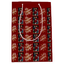 Chamada de Caligrafia de Natal Alegre Vermelho Fam