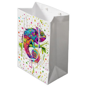 Sacola Para Presentes Média Chameleon Paint mantém estilo aquarela